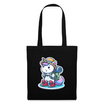 Licorne d’aventure avec sac à dos et chaussures de randonnée - Sac en tissu - noir - Devant