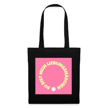 Tu es ma fille préférée - Sac en tissu - noir - Devant