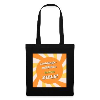 Fille préférée - Cibles dans l’illustration du soleil - Sac en tissu - noir - Devant