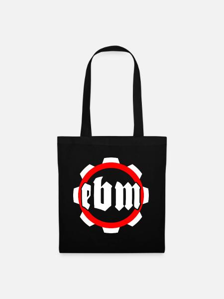 Conception d’engrenages d’inspiration industrielle - EBM - Sac en tissu - noir