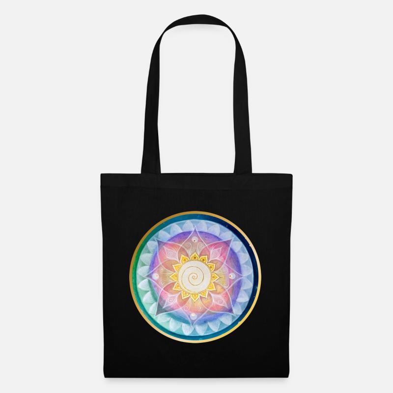 Conception harmonieuse de la méditation mandala - Sac en tissu - noir