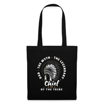 Conception de la coiffe du père chef de la tribu - Sac en tissu - noir - Devant