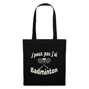 Ich habe kein Badminton - Stoffbeutel - Schwarz - Vorne
