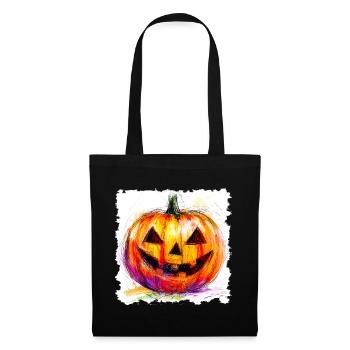 Colorful Pumpkin Jack-O-Lantern - Tote Bag - black - Front
