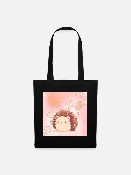 cute hedgehog - Tote Bag - black