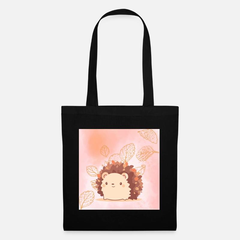 cute hedgehog - Tote Bag - black