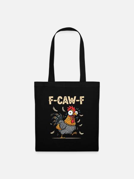 F-Caw-F Hähnchen Meme Lustiger Bielefelder Hähnche - Stoffbeutel - Schwarz