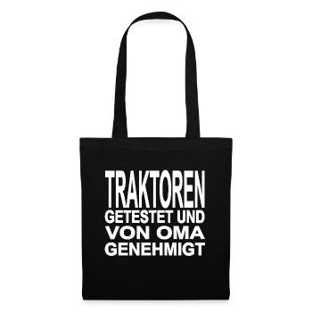 Traktor - Stoffbeutel - Schwarz - Vorne