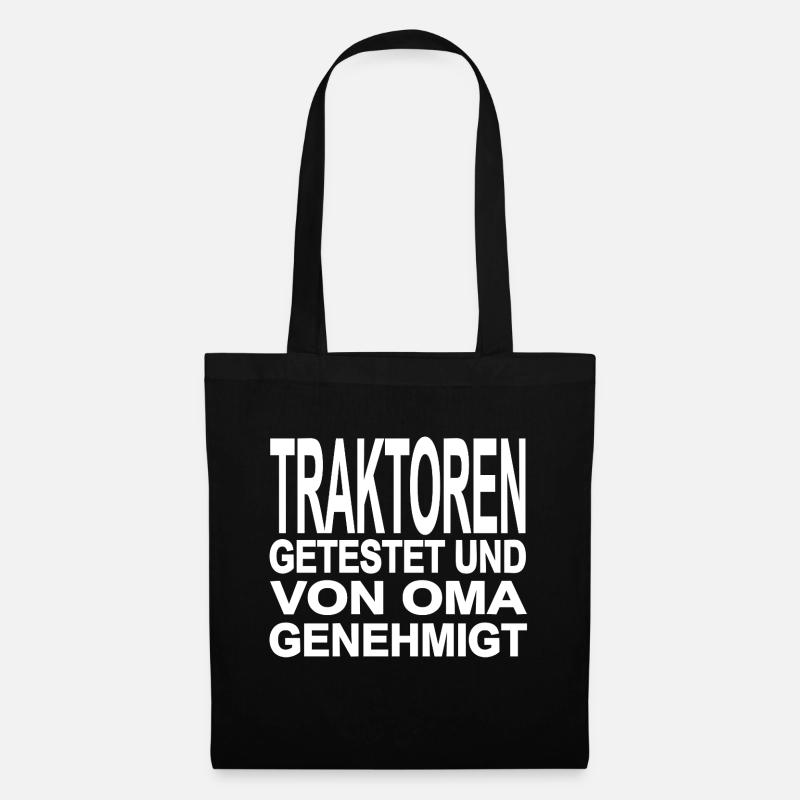 Traktor - Stoffbeutel - Schwarz