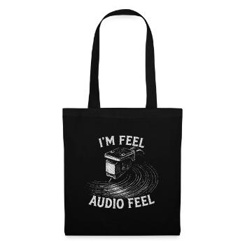 Conception de platine vinyle - I’m Feel Audio Feel Citation - Sac en tissu - noir - Devant