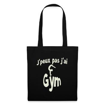 Ich kann nicht, ich habe ein Fitnessstudio - Stoffbeutel - Schwarz - Vorne