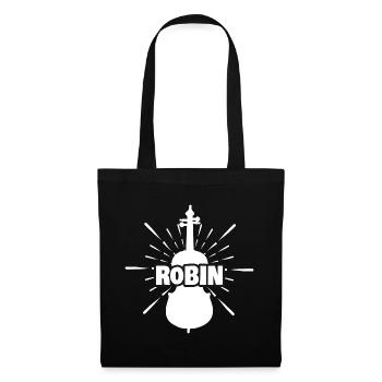 Rouge-gorge - Sac en tissu - noir - Devant