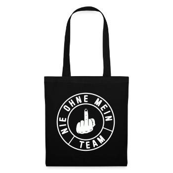 Emblème du majeur de mon équipe - Sac en tissu - noir - Devant