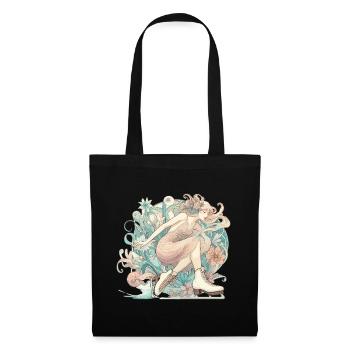 Schlittschuhlaufen Frau Art Nouveau Geschenk - Tote Bag - black - Front
