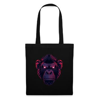 Neon Gorilla Head Art - Tote Bag - black - Front