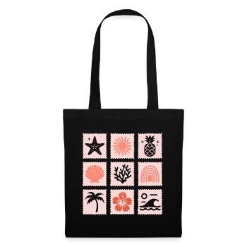 Nature Stamps Collage - Tote Bag - black - Front