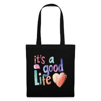 it's a good life - Tote Bag - black - Front