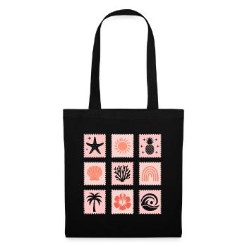 Nature Stamps Collage - Tote Bag - black - Front