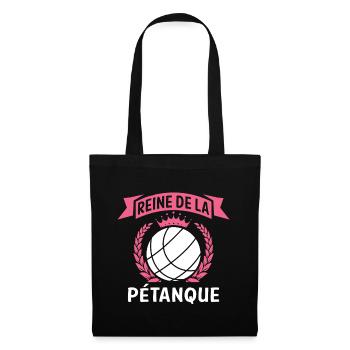 Pétanque Gift for Women Queen of Pétanque - Tote Bag - black - Front