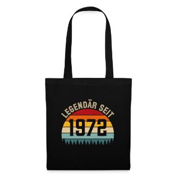 Legendär seit 1972 – Jahrgang 1972 - Stoffbeutel - Schwarz - Vorne