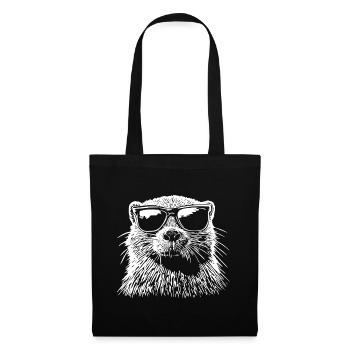 Cool Beaver Sunglasses - Tote Bag - black - Front