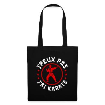 Ich kann nicht Karate haben - Stoffbeutel - Schwarz - Vorne