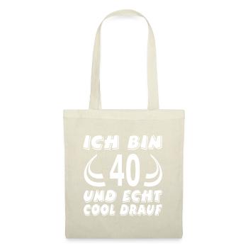 Anniversaire 40 - Sac en tissu - nature - Devant