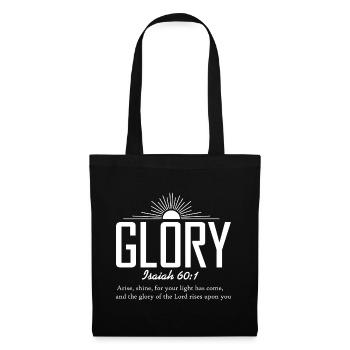 Glory Sunrise Bibelverse - Stoffbeutel - Schwarz - Vorne