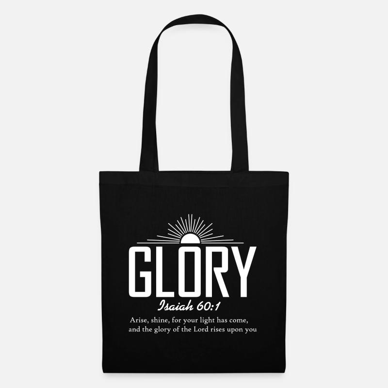 Glory Sunrise Bibelverse - Stoffbeutel - Schwarz