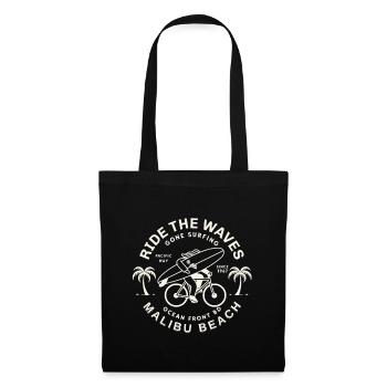 Malibu Surf Vintage Bike Board - Tote Bag - black - Front
