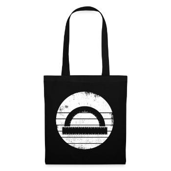 Semi-circular protractor - Tote Bag - black - Front