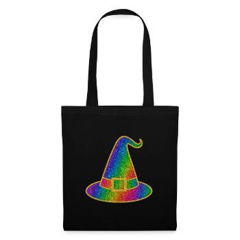 Witch Hat Halloween | Rainbow Magic Hat Glitter - Tote Bag - black - Front