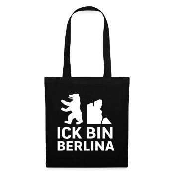 Ick bin Berlina - Stoffbeutel - Schwarz - Vorne