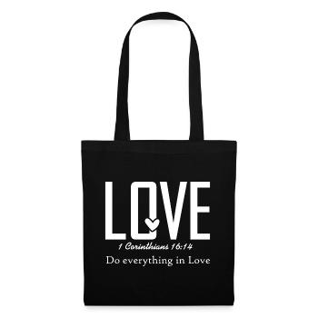 Do Everything in Love – Cross Design - Tote Bag - black - Front