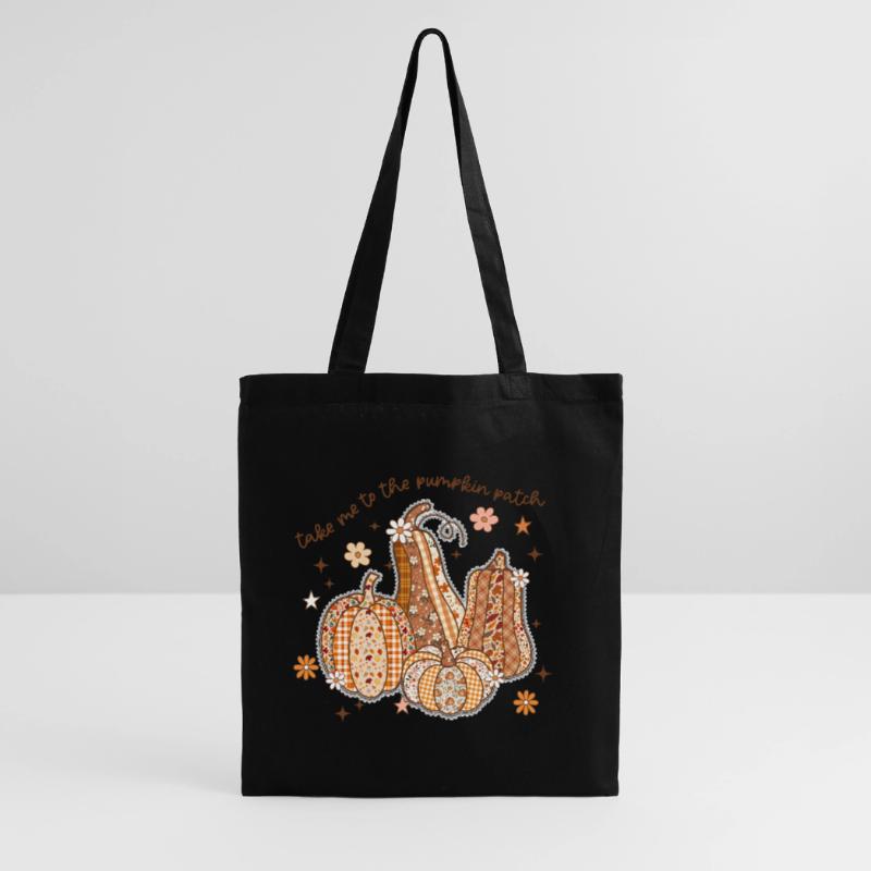 Patchwork Pumpkin Patch Tote Bag