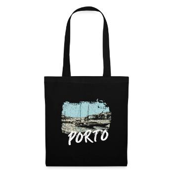 Porto Douro boats rabelo illustration - Tote Bag - black - Front