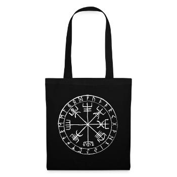Vegvísir Runes Compass Viking Symbol Design - Tote Bag - black - Front
