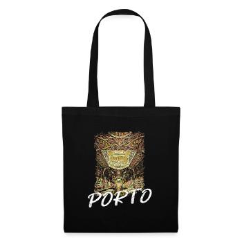 Librairie Lello Porto illustration intérieure - Sac en tissu - noir - Devant