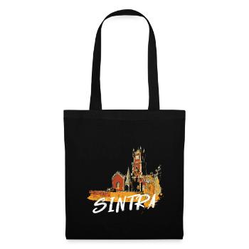Palais de Pena Sintra illustration colorée - Sac en tissu - noir - Devant