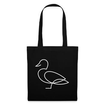 Croquis de canard – Motif animalier minimaliste - Sac en tissu - noir - Devant
