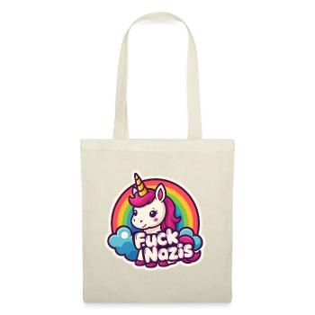 Licorne contre les nazis Licorne arc-en-ciel - Sac en tissu - nature - Devant
