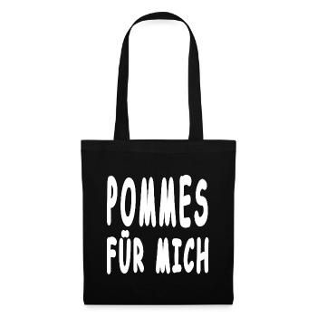Pommes - Stoffbeutel - Schwarz - Vorne