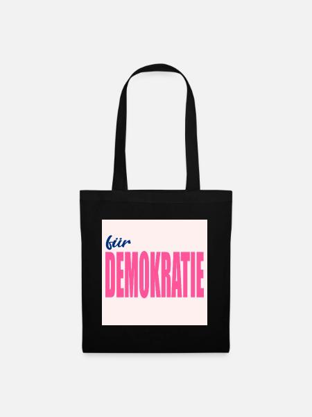 FÜR DEMOKRATIE WERTE - Stoffbeutel - Schwarz