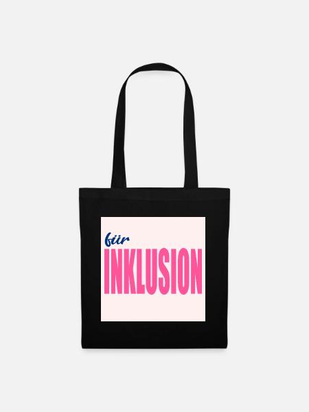 FÜR INKLUSION - Stoffbeutel - Schwarz