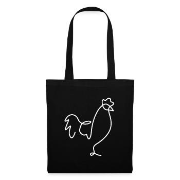 Chicken Sketch – Stylish Motif for Animal Lovers - Tote Bag - black - Front