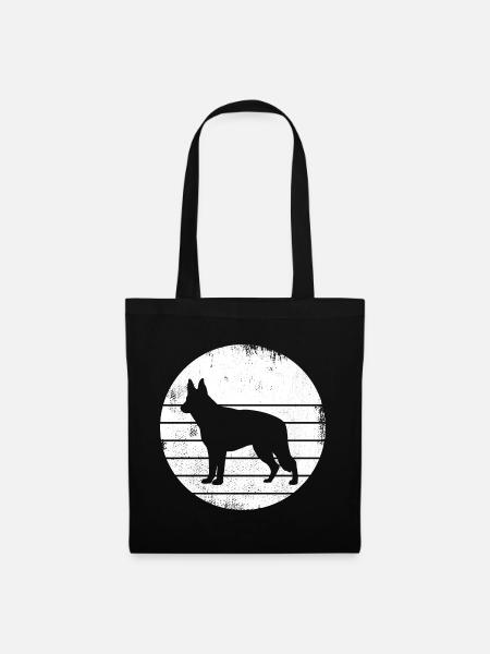 Deutscher Schäferhund Zeichnung - Stoffbeutel - Schwarz