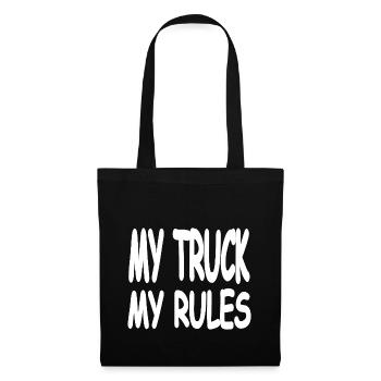 camion - Sac en tissu - noir - Devant