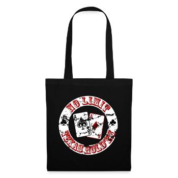 Poker Cards No Limit – Texas Hold'em Design - Tote Bag - black - Front