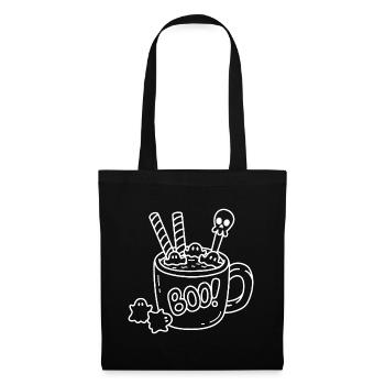 Mug Halloween Sketch – Ghosts, Waffles & Spoons - Tote Bag - black - Front