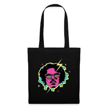 Neon Psychedelic Sunglasses Portrait - Tote Bag - black - Front